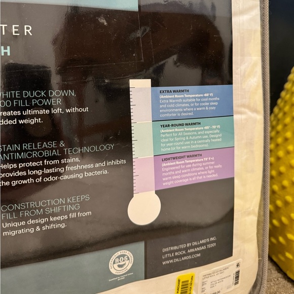 NWT Noble Excellence (sold by Dillards) twin year-round warmth down comforter - Picture 6 of 6